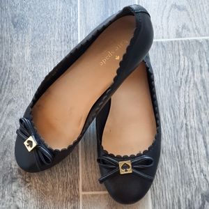 Kate Spade Black Ballet Flats 8.5